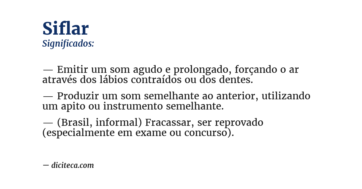 Significado de siflar