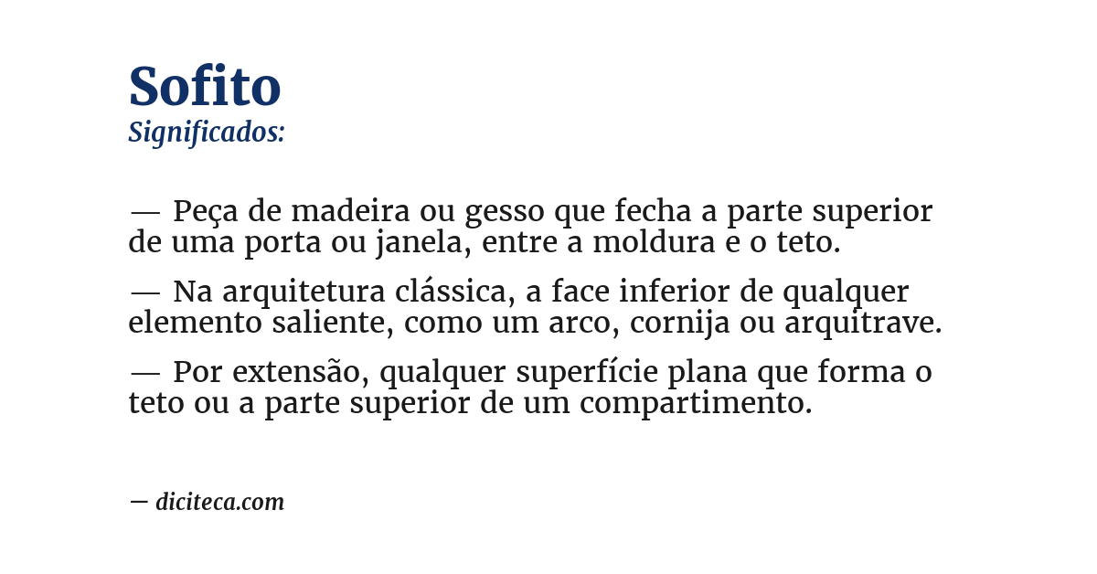 Significado de sofito
