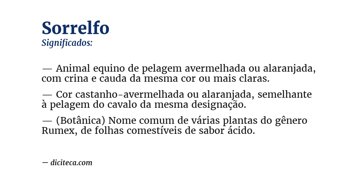 Significado de sorrelfo