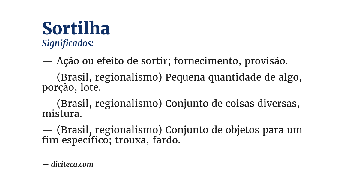 Significado de sortilha
