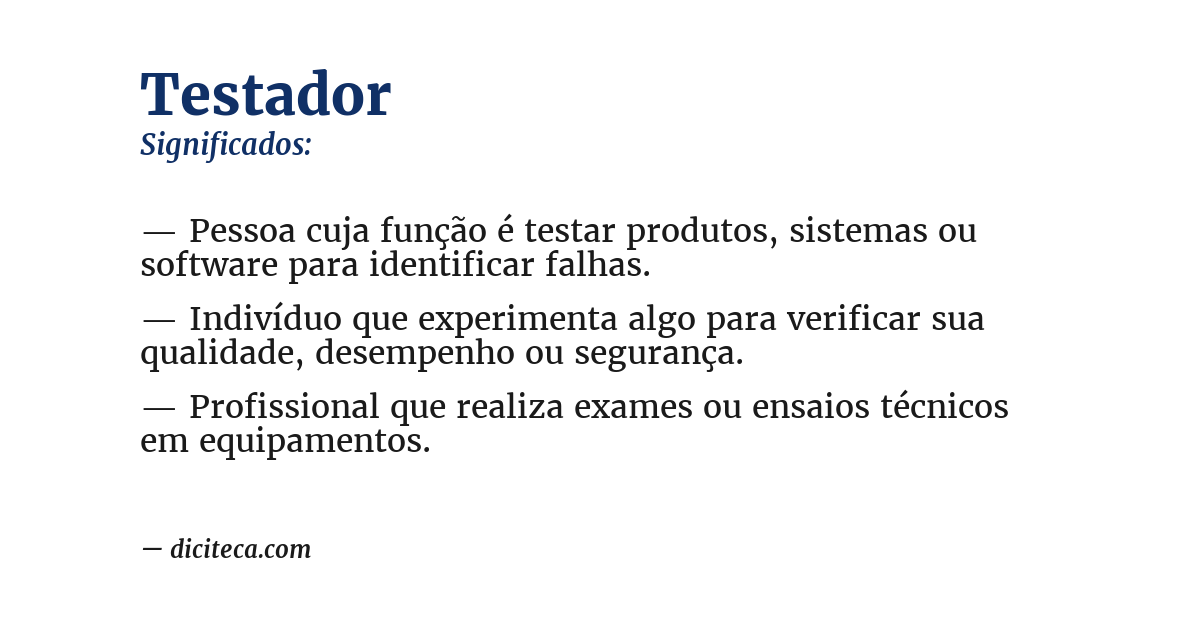 Significado de testador