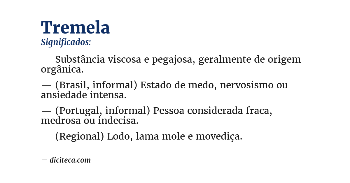 Significado de tremela
