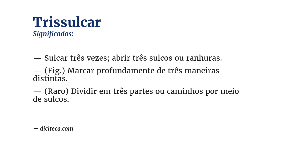 Significado de trissulcar
