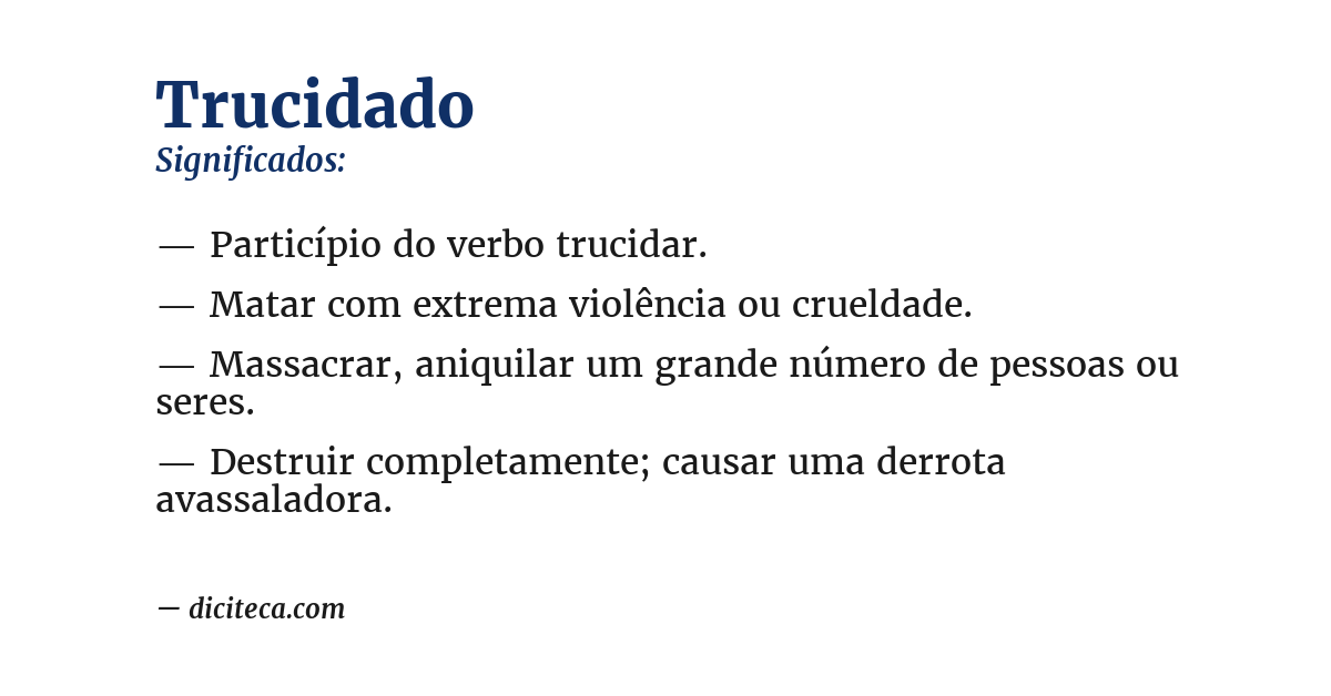 Significado de trucidado