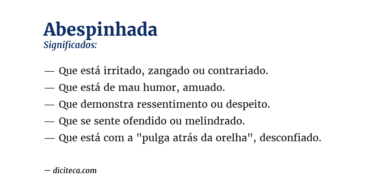 Significado de abespinhada