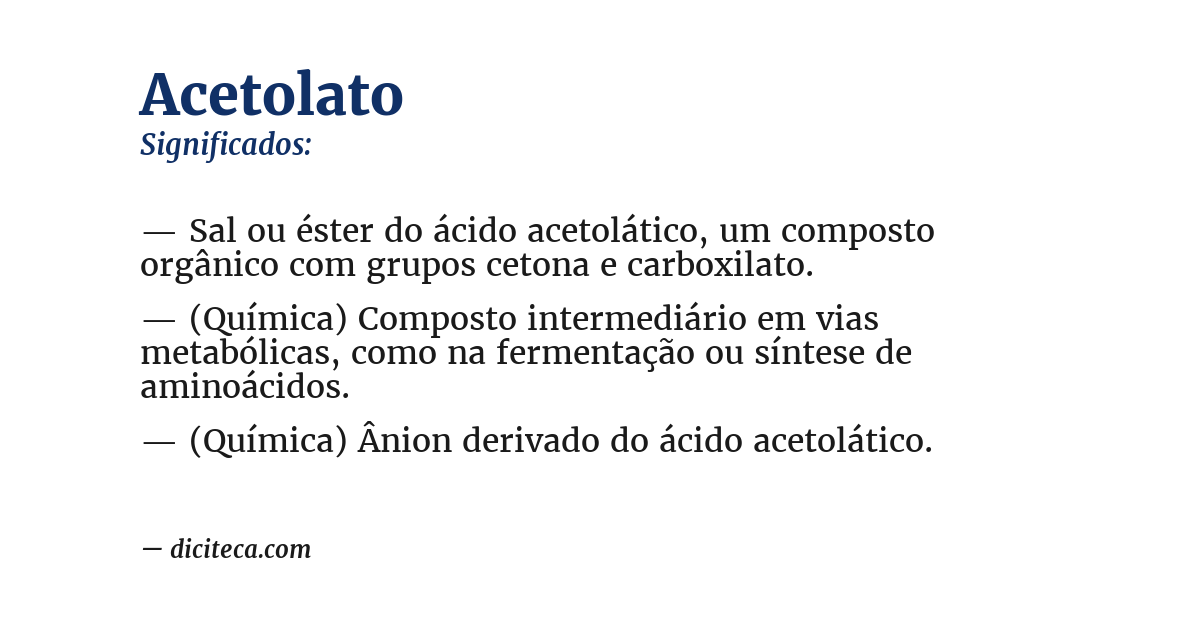 Significado de acetolato