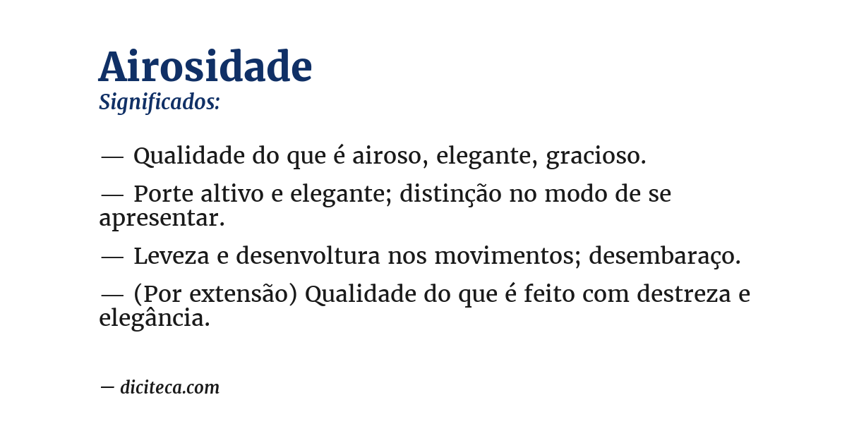 Significado de airosidade