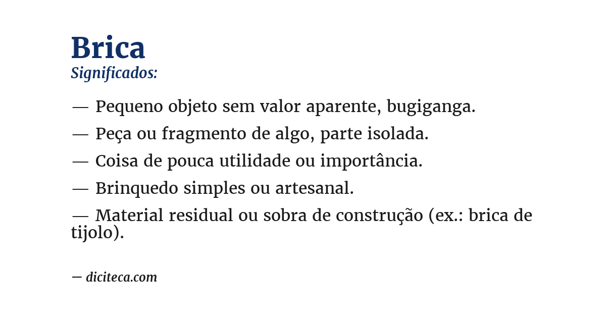 Significado de brica