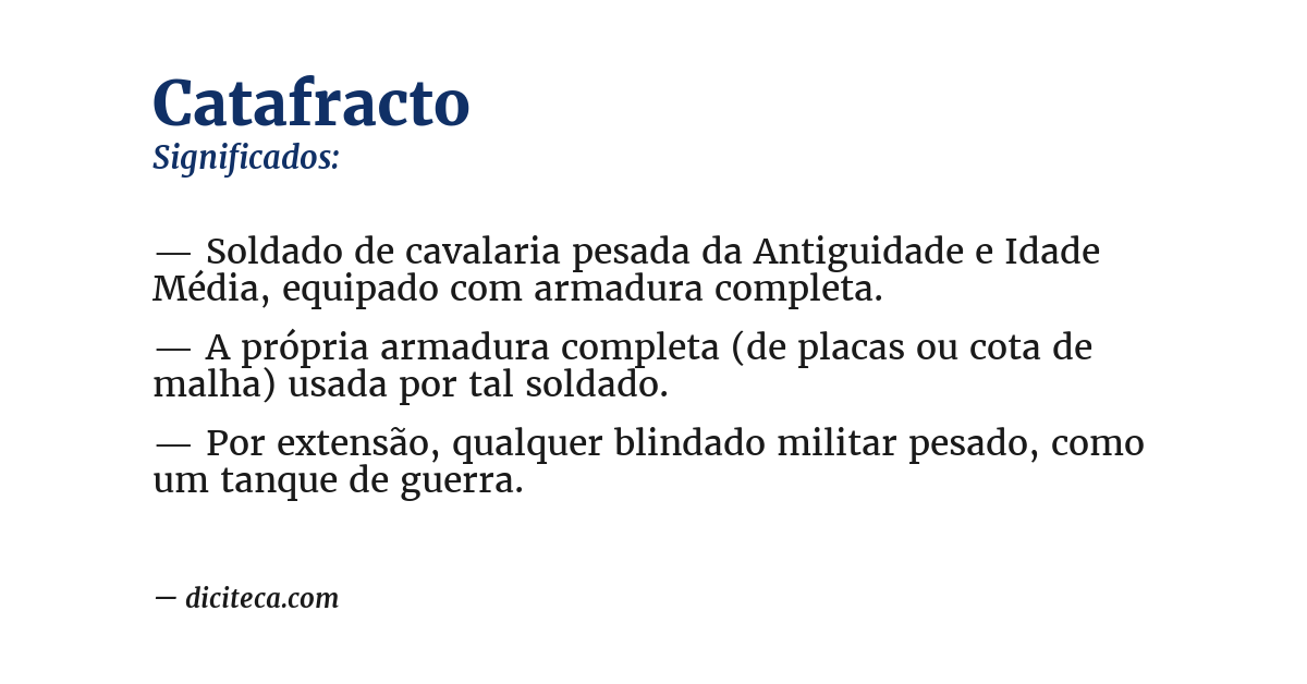 Significado de catafracto