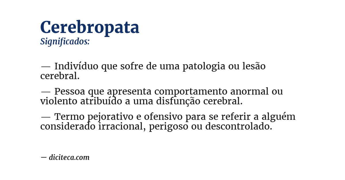 Significado de cerebropata