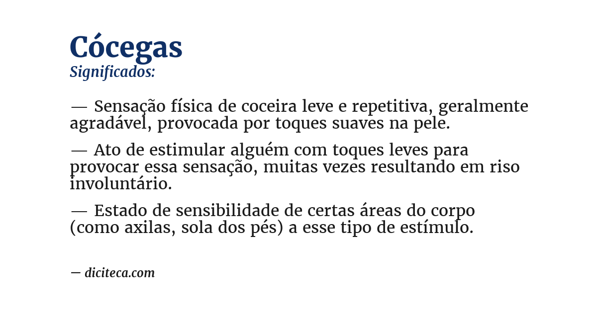 Significado de cócegas