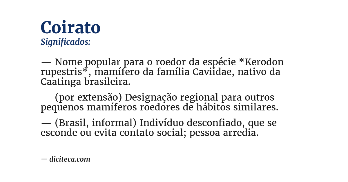 Significado de coirato