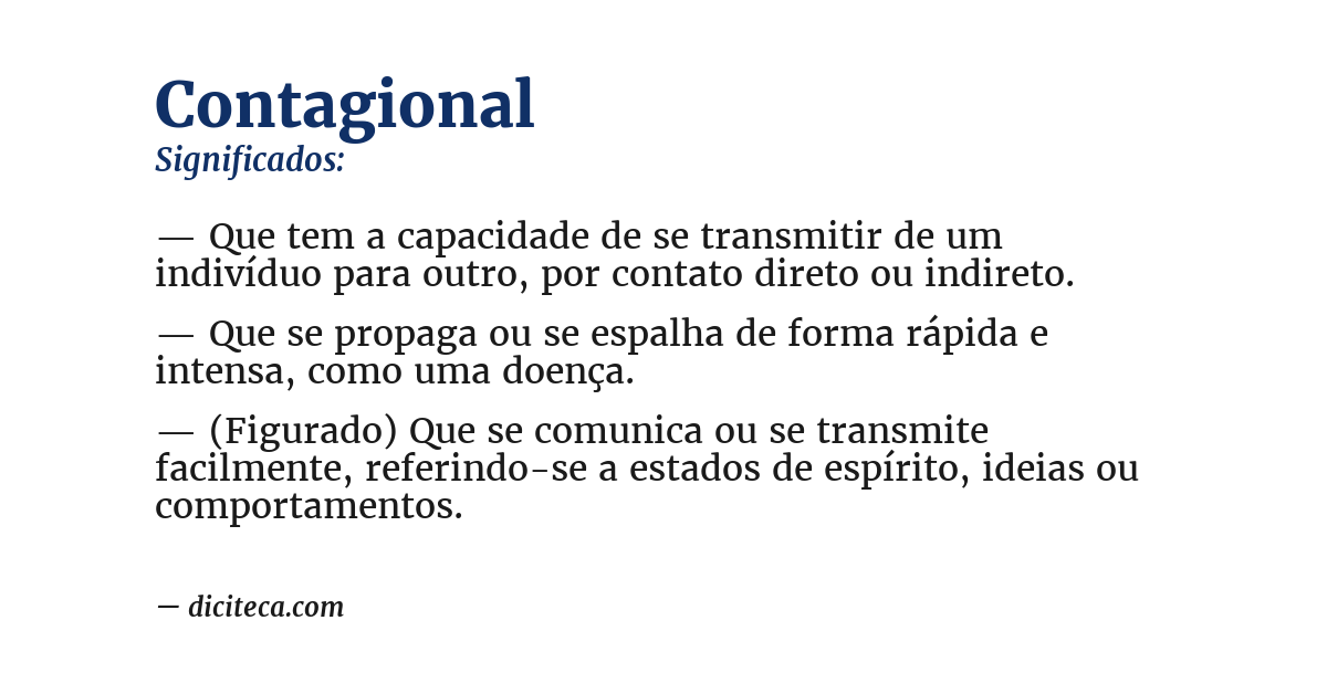 Significado de contagional