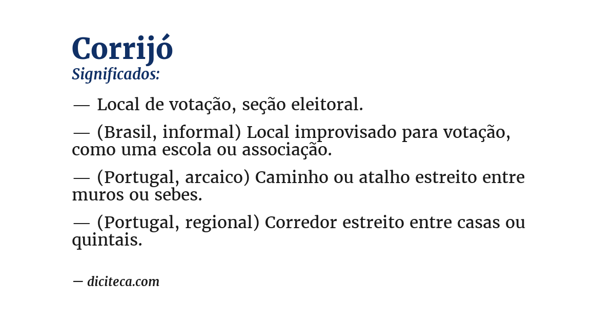 Significado de corrijó
