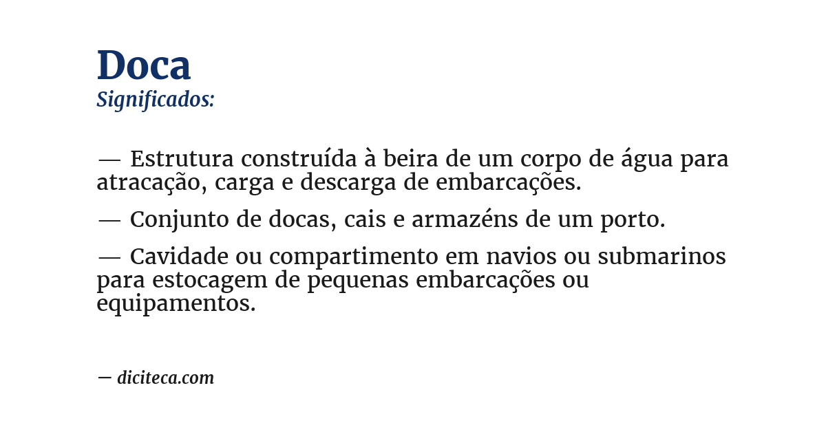 Significado de doca
