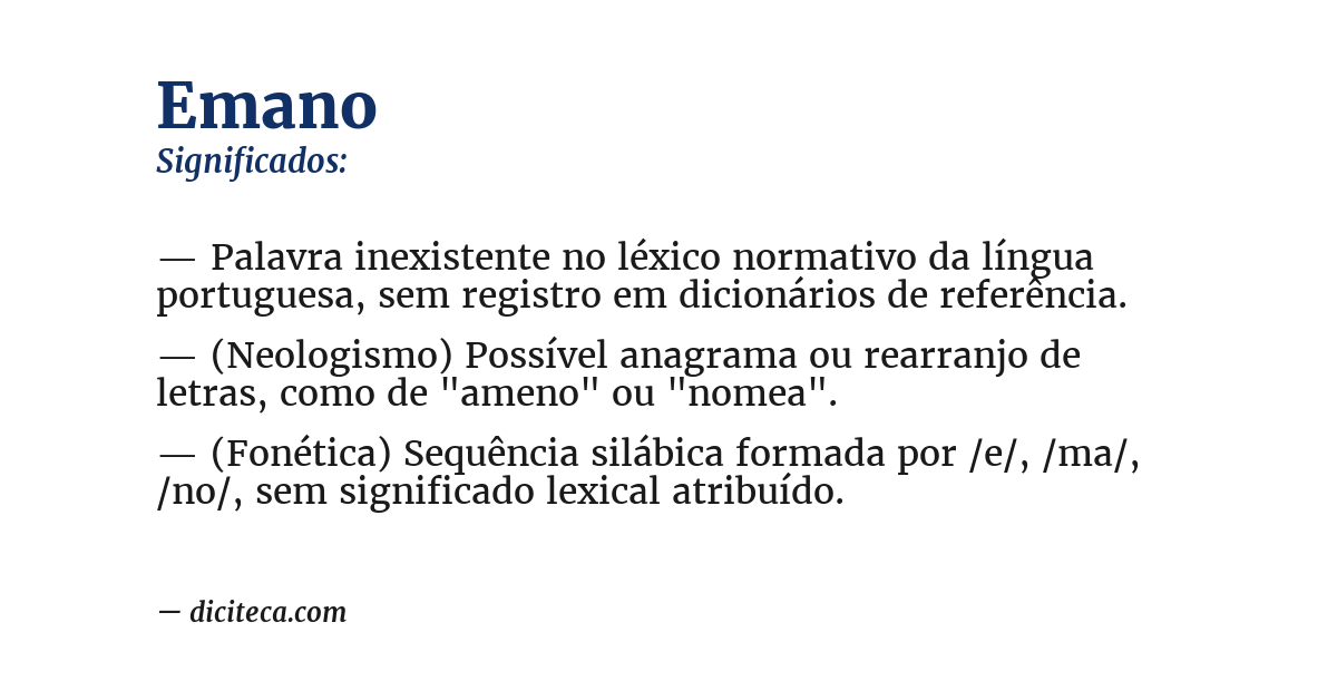 Significado de emano