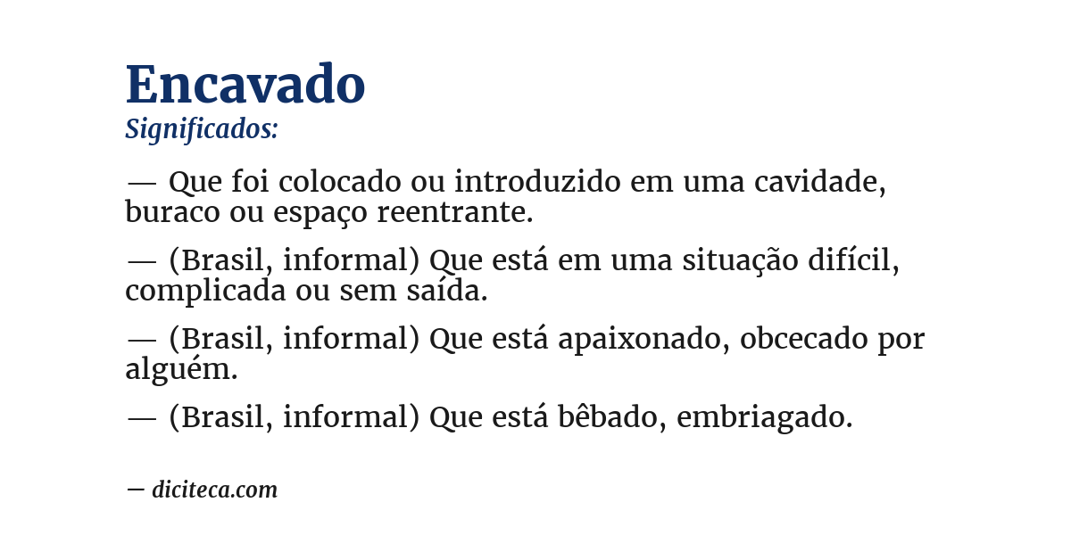 Significado de encavado