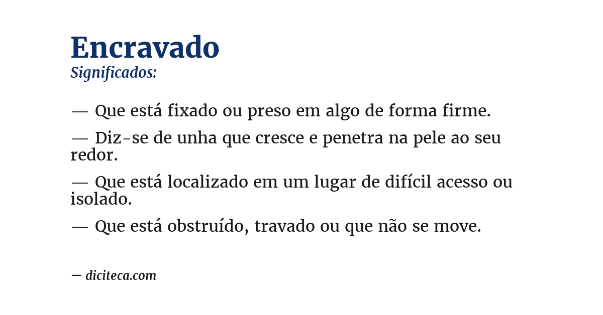 Significado de encravado