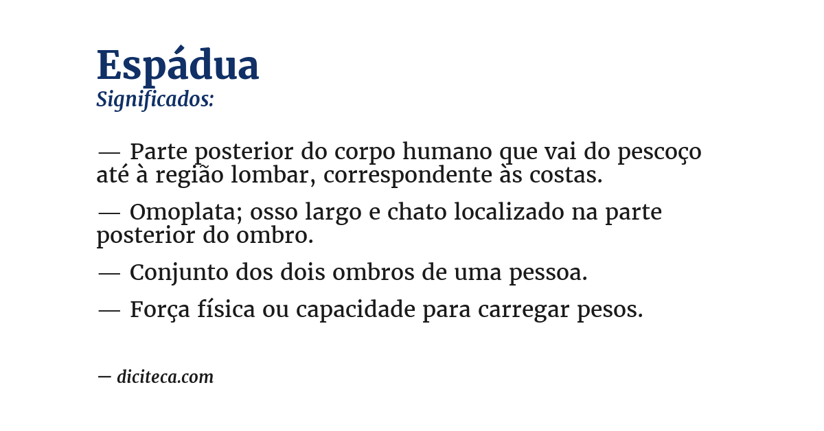 Significado de espádua