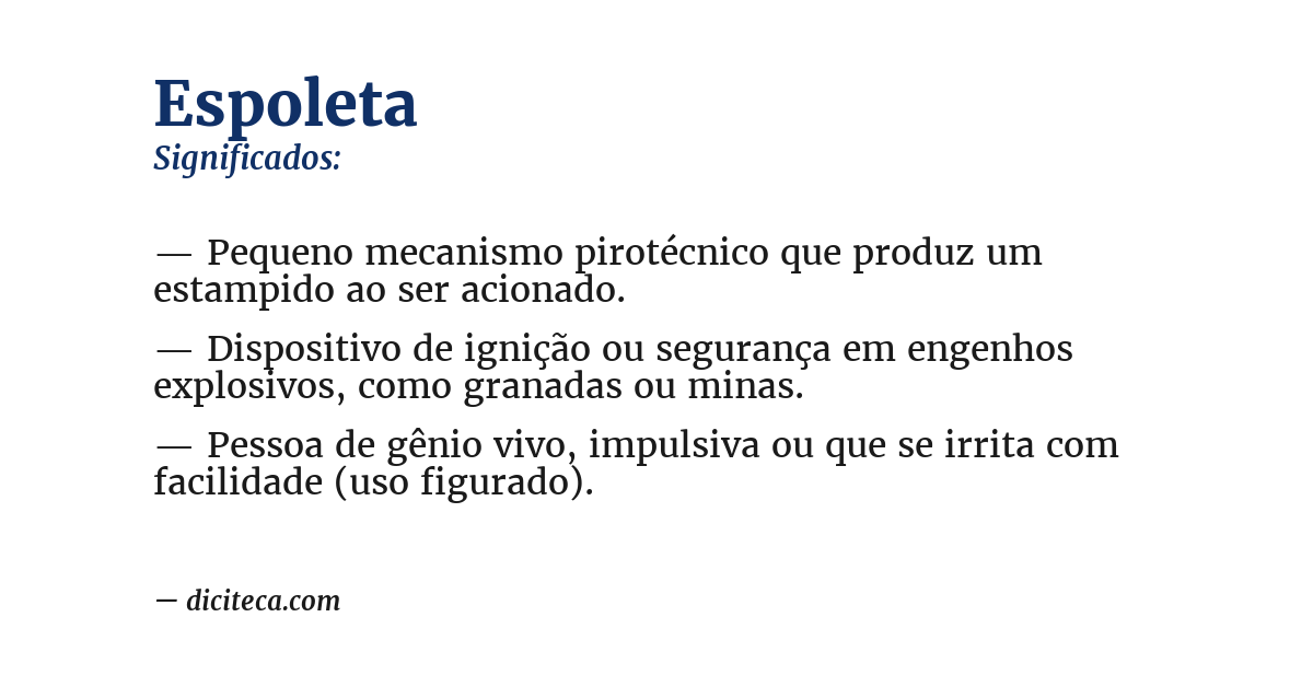 Significado de espoleta
