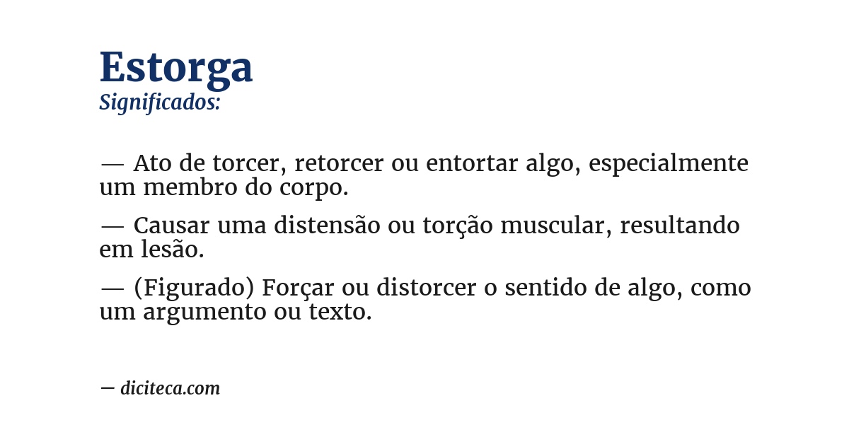 Significado de estorga