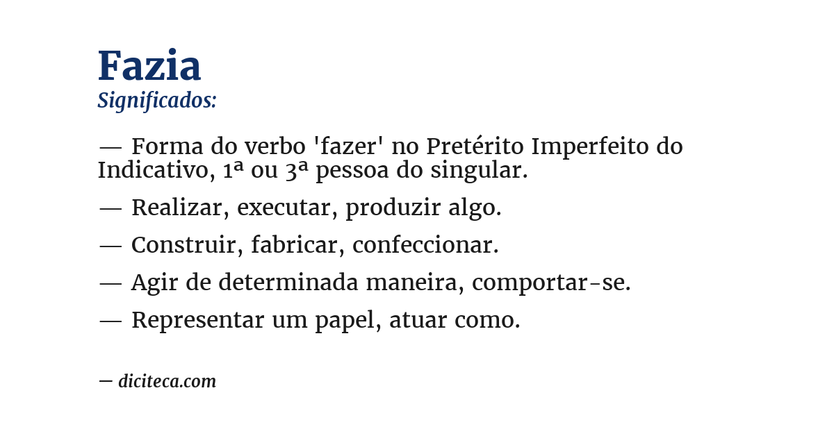 Significado de fazia
