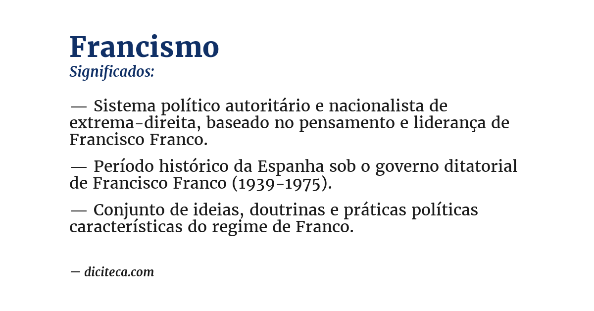 Significado de francismo