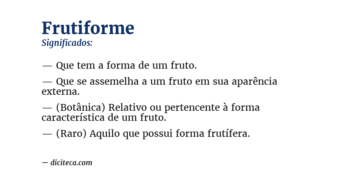 Significado de frutiforme