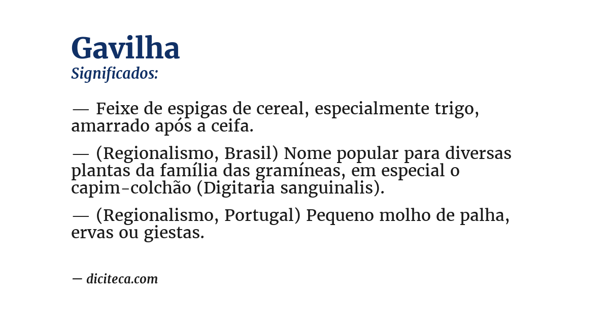 Significado de gavilha