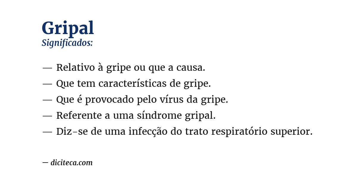 Significado de gripal