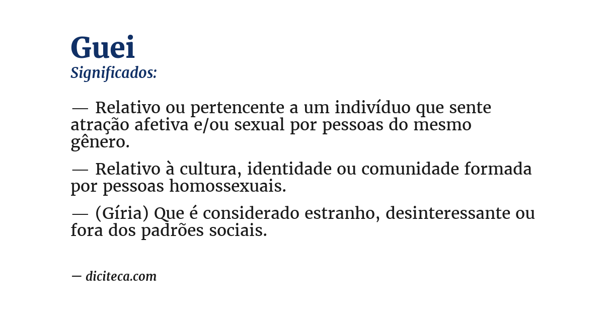 Significado de guei