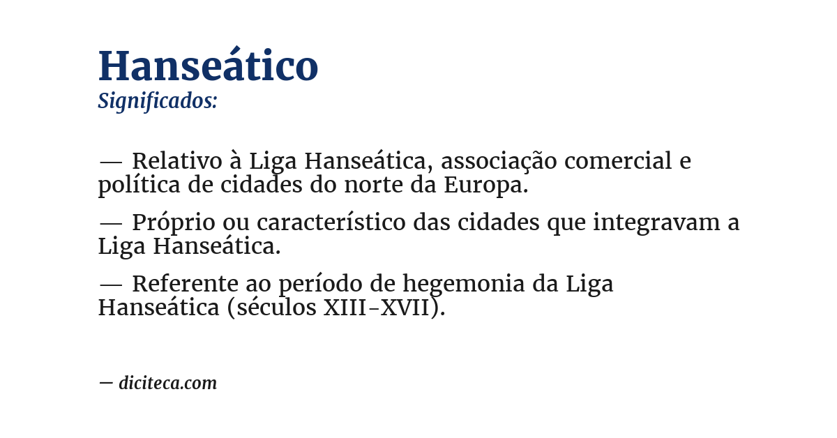 Significado de hanseático