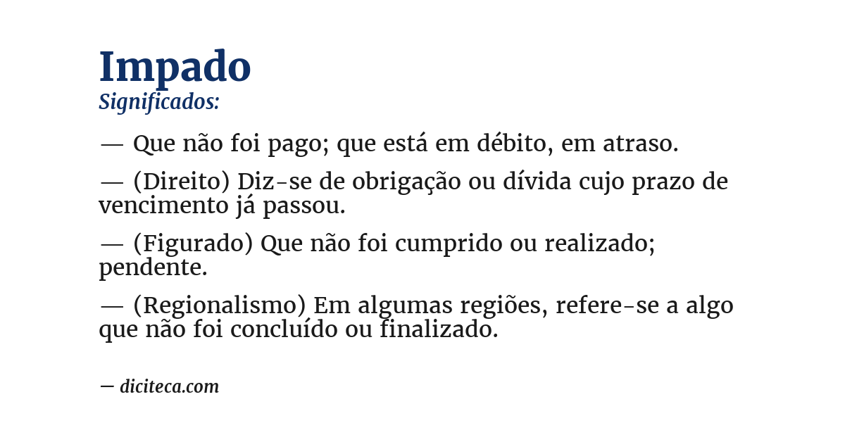 Significado de impado