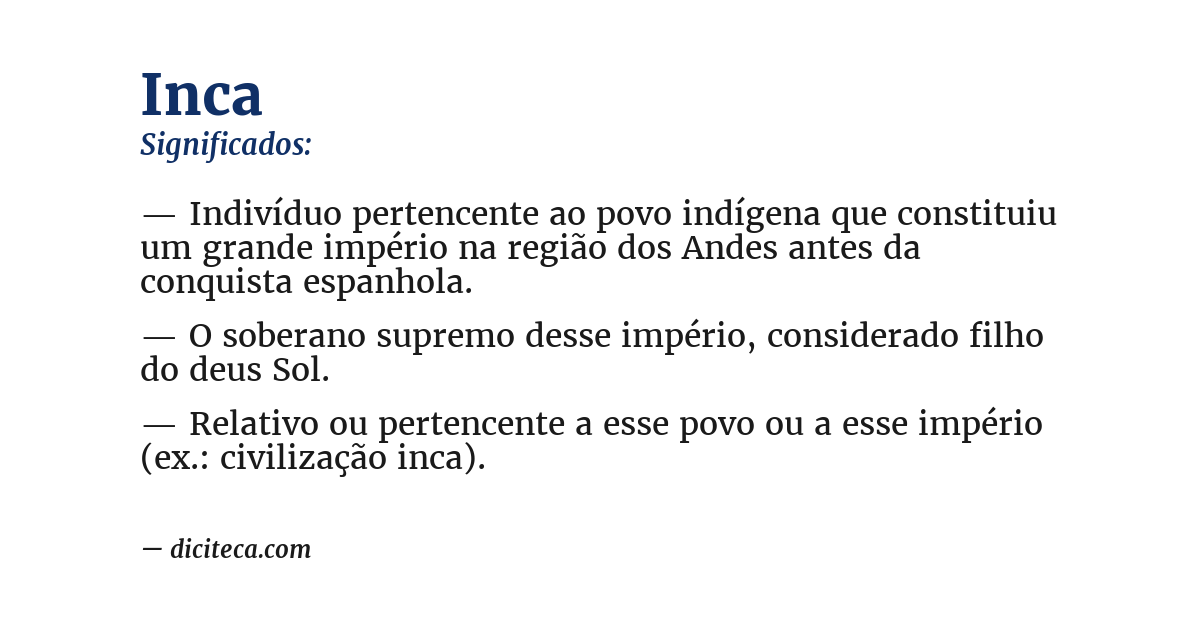 Significado de inca