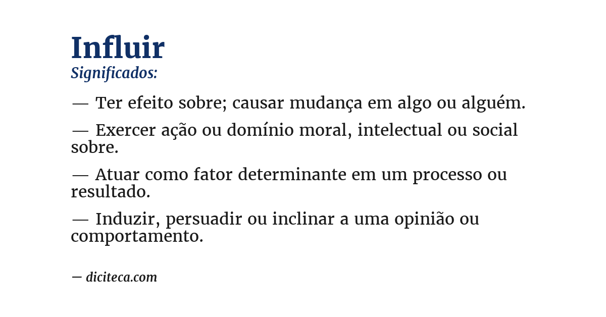Significado de influir