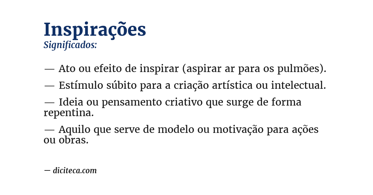 Significado de inspirações
