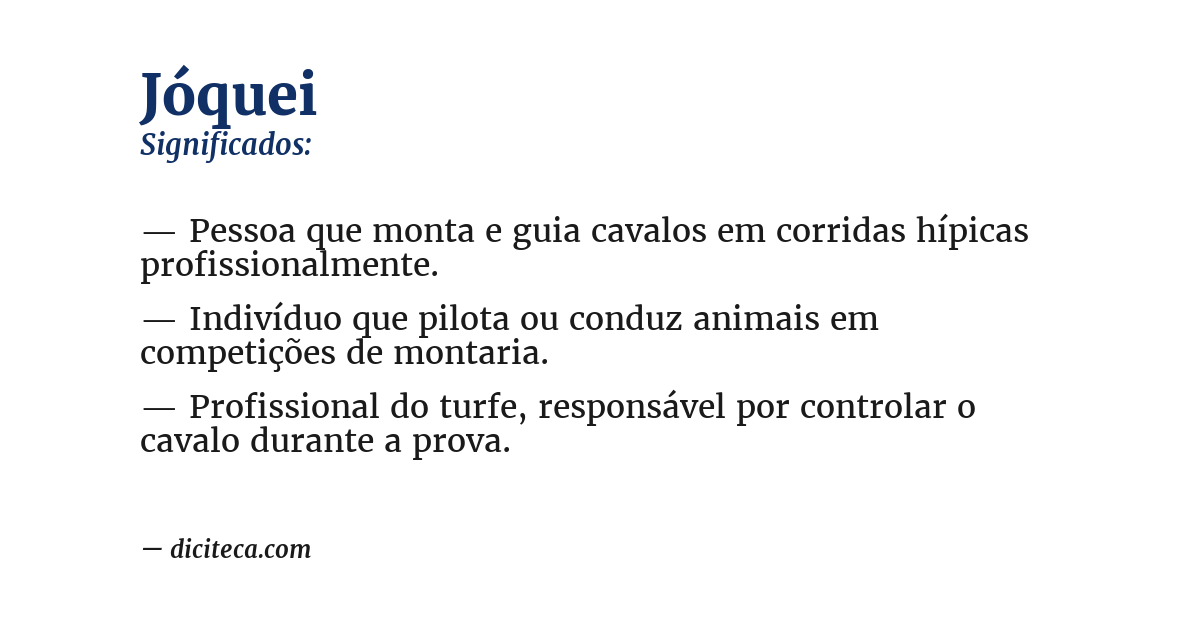 Significado de jóquei