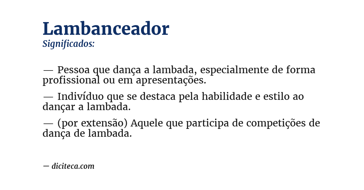Significado de lambanceador