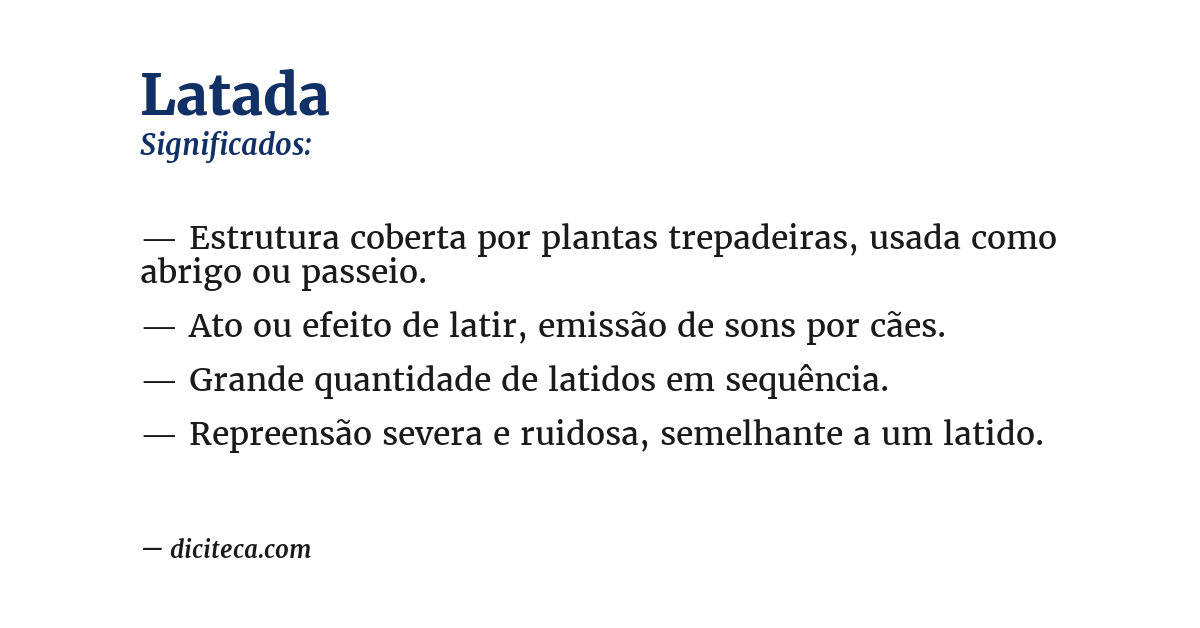 Significado de latada
