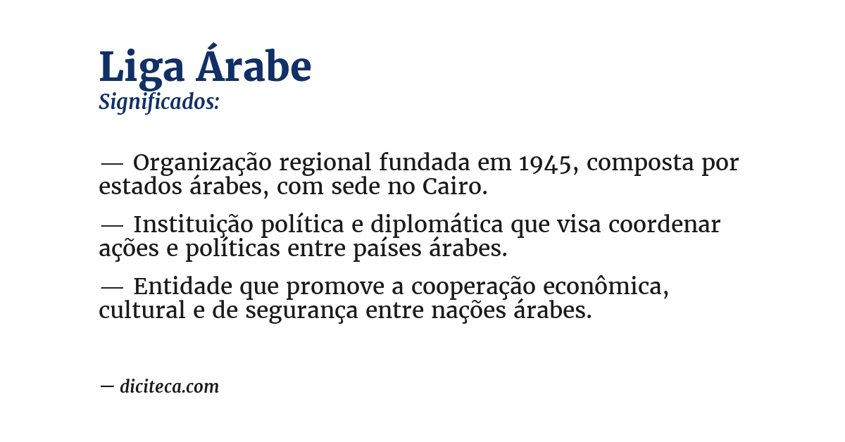 Significado de liga árabe