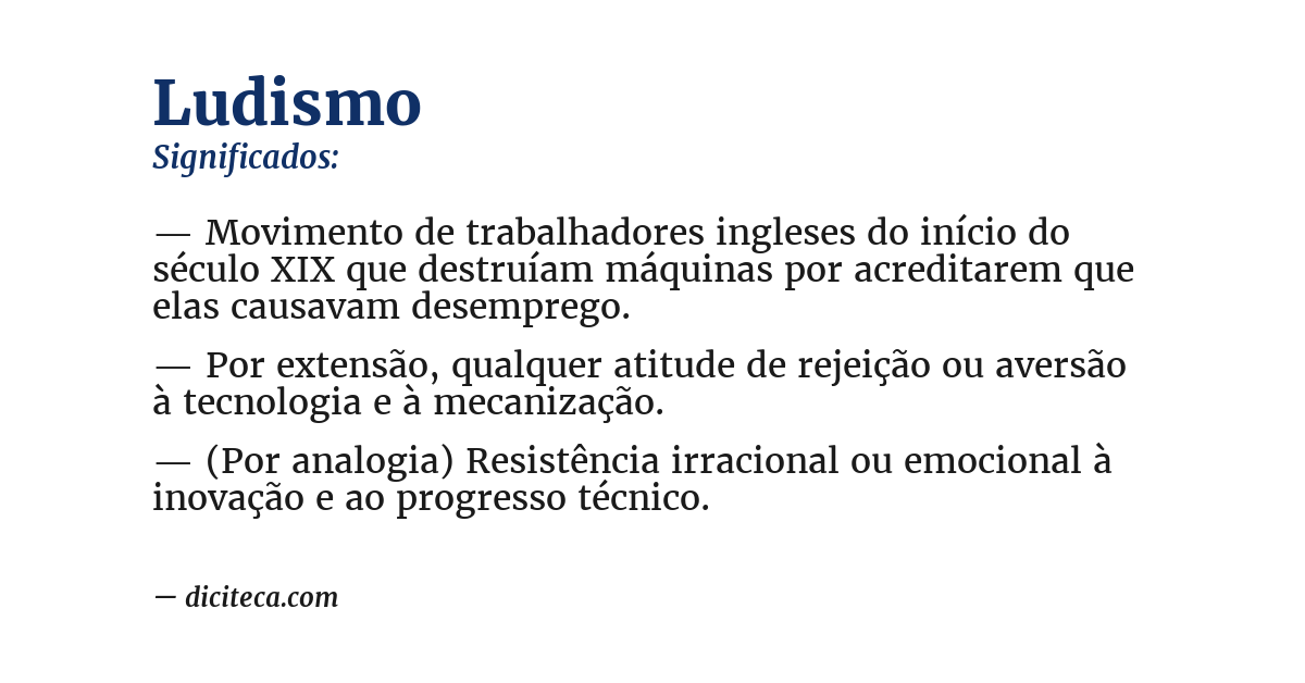 Significado de ludismo