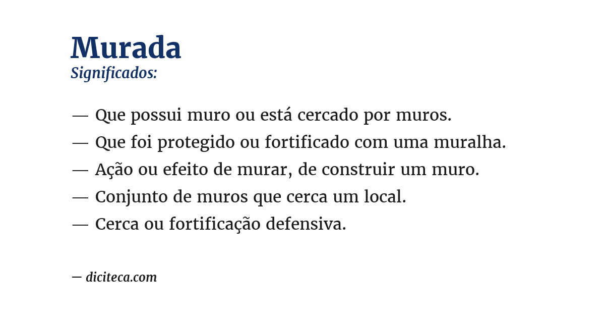 Significado de murada