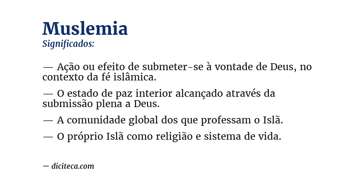 Significado de muslemia