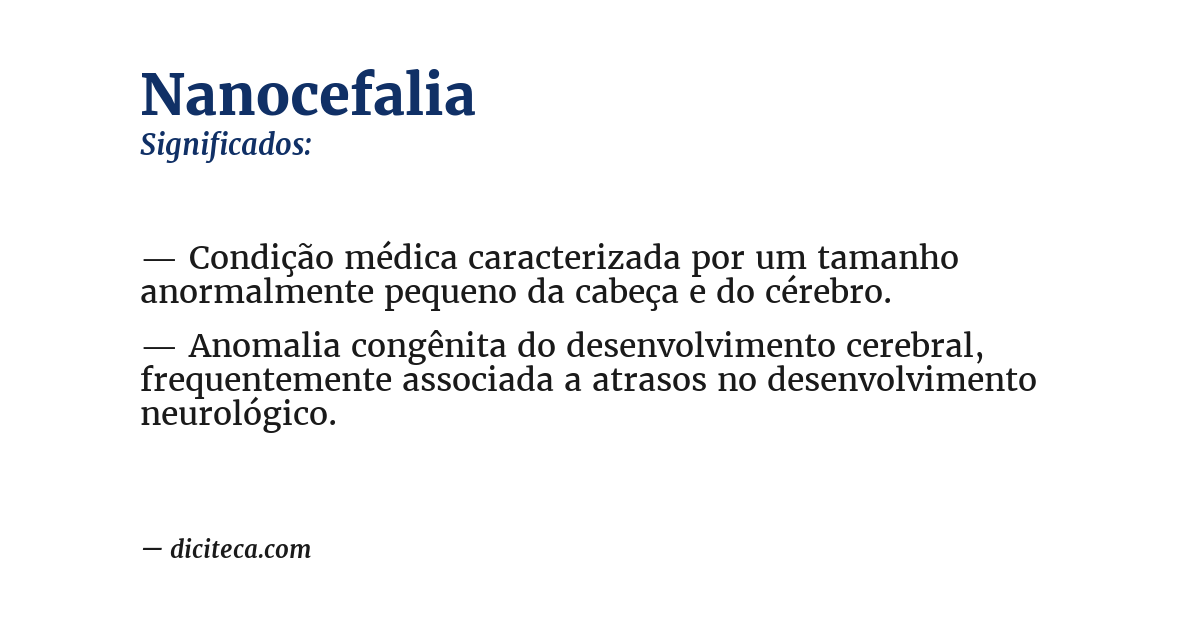 Significado de nanocefalia