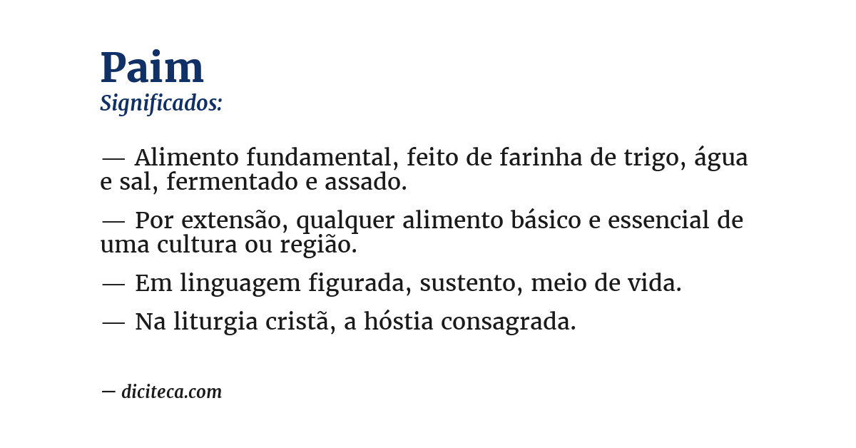 Significado de paim
