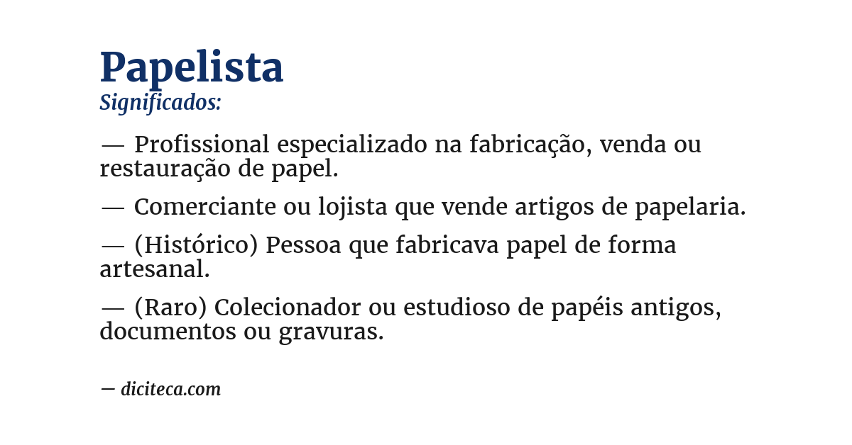 Significado de papelista