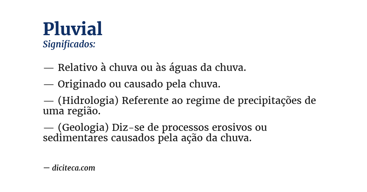 Significado de pluvial