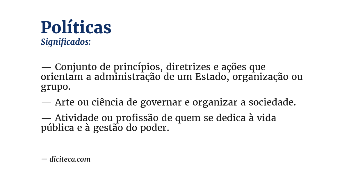 Significado de políticas