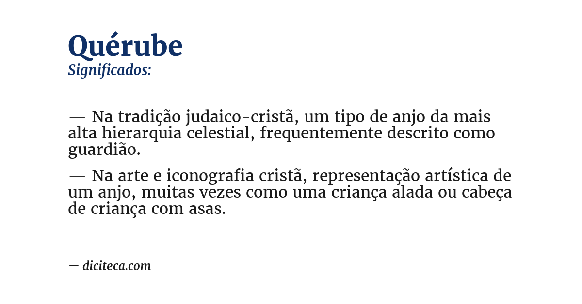Significado de quérube