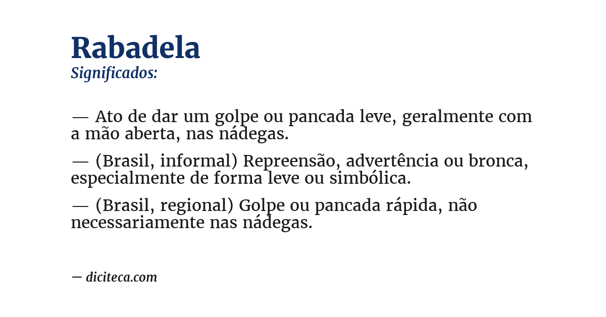 Significado de rabadela